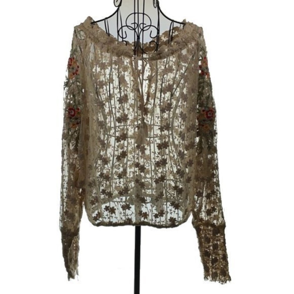 Free People | "Country Fair" Banded Waist Blouse